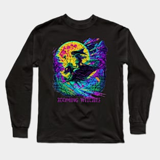 Zooming Witches Halloween Long Sleeve T-Shirt